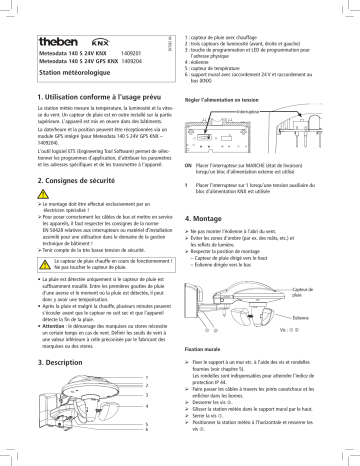 Meteodata 140 S 24V KNX | THEBEN Meteodata 140 S 24V GPS KNX Mode d'emploi | Fixfr