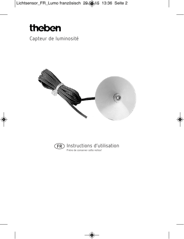 THEBEN Light sensor theRolla Mode d'emploi | Fixfr