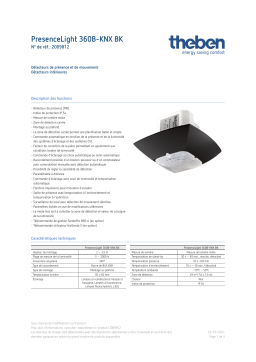 THEBEN PresenceLight 360B-KNX BK Fiche technique