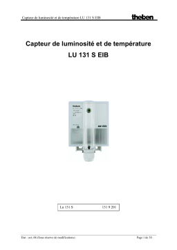 THEBEN LUNA 131 S KNX Manuel utilisateur