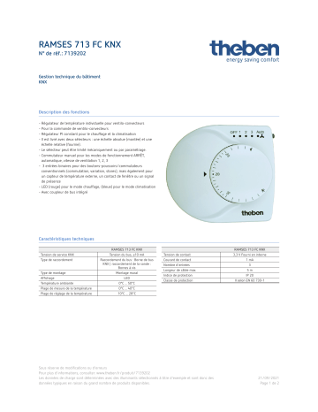 THEBEN RAMSES 713 FC KNX Fiche technique | Fixfr