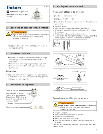 THEBEN thePiccola P360-100 DE WH Mode d'emploi | Fixfr