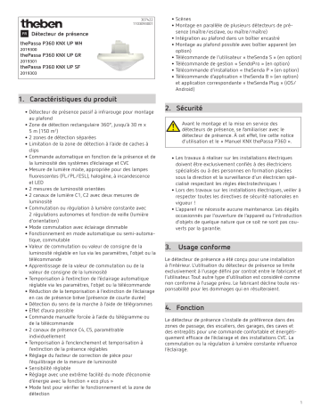 thePassa P360 KNX UP WH | THEBEN thePassa P360 KNX UP GR Mode d'emploi | Fixfr