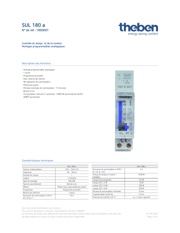 THEBEN SUL 180 a Fiche technique | Fixfr