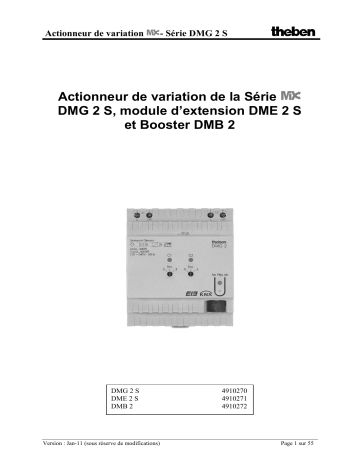 DMB 2 KNX | DMB 2 S KNX | DME 2 S KNX | DME 2 KNX | DMG 2 KNX | THEBEN DMG 2 S KNX Manuel utilisateur | Fixfr