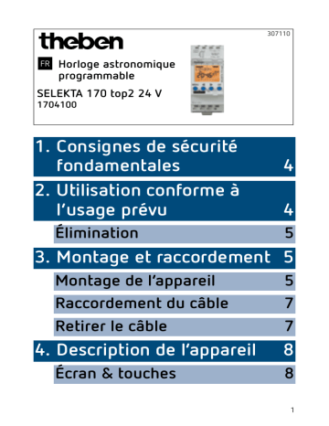 THEBEN SELEKTA 170 top2 24V Mode d'emploi | Fixfr