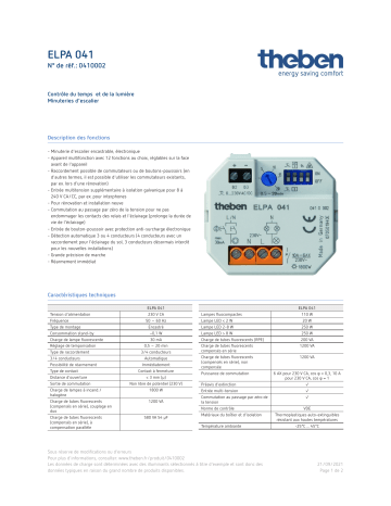 THEBEN Elpa 041 Fiche technique | Fixfr