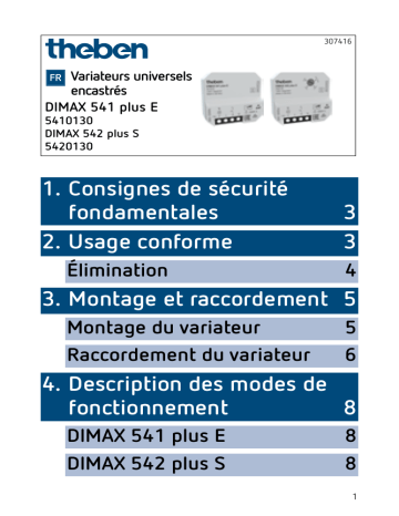 DIMAX 541 plus E | THEBEN DIMAX 542 plus S Mode d'emploi | Fixfr