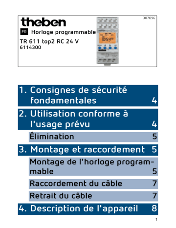 THEBEN TR 611 top2 RC 24V Mode d'emploi | Fixfr