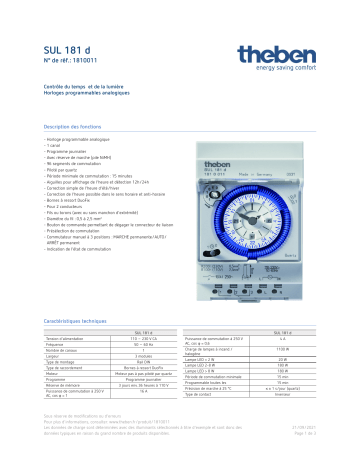 THEBEN SUL 181 d Fiche technique | Fixfr