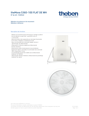 THEBEN theMova S360-100 FLAT DE WH Fiche technique | Fixfr