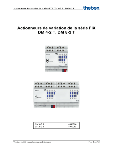 DM 8-2 T KNX | THEBEN DM 4-2 T KNX Manuel utilisateur | Fixfr