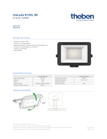 THEBEN theLeda B100L BK Fiche technique | Fixfr