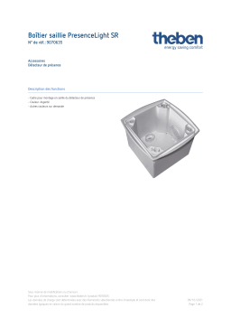 THEBEN Surface frame PresenceLight SR Fiche technique