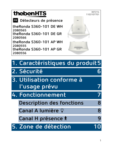 theRonda S360-101 FLAT DE WH | theRonda S360-101 AP WH | theRonda S360-101 AP GR | theRonda S360-101 DE GR | THEBEN theRonda S360-101 DE WH Mode d'emploi | Fixfr