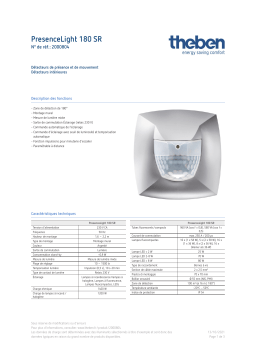 THEBEN PresenceLight 180 SR Fiche technique