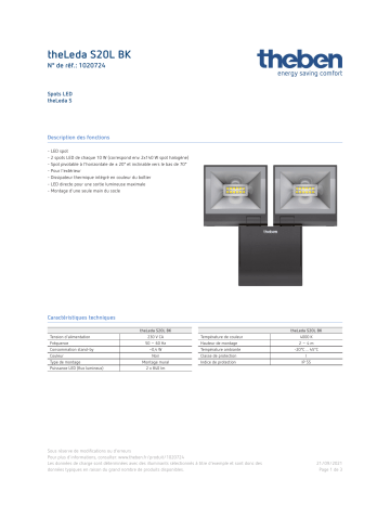 THEBEN theLeda S20L BK Fiche technique | Fixfr
