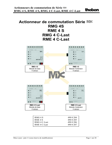 RME 4 C-Load KNX | RME 4 S KNX | RMG 4 S KNX | THEBEN RMG 4 C-Load KNX Manuel utilisateur | Fixfr