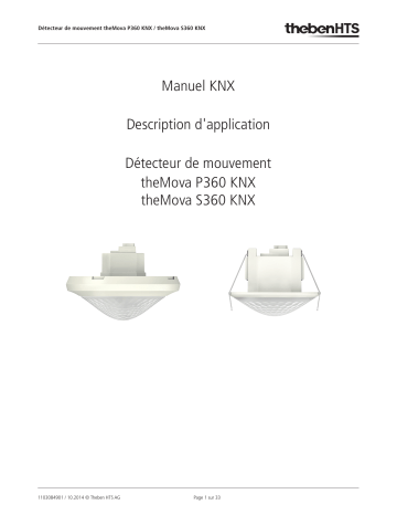 theMova S360 KNX AP WH | theMova S360 KNX DE GR | theMova P360 KNX UP GR | theMova S360 KNX DE WH | theMova S360 KNX AP GR | THEBEN theMova P360 KNX UP WH Manuel utilisateur | Fixfr