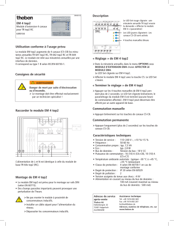 THEBEN EM 4 top2 Mode d'emploi | Fixfr