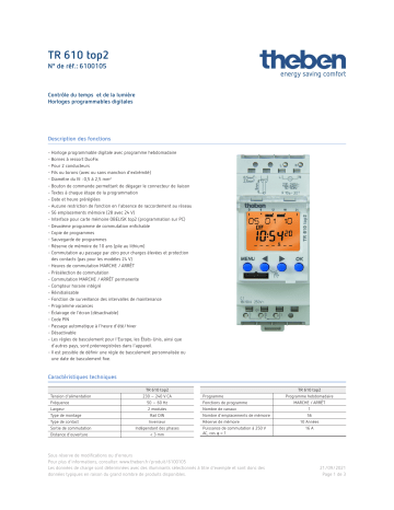 THEBEN 6100105_fr Fiche technique | Fixfr