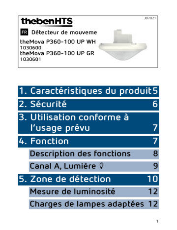 theMova P360-100 UP GR | THEBEN theMova P360-100 UP WH Mode d'emploi | Fixfr