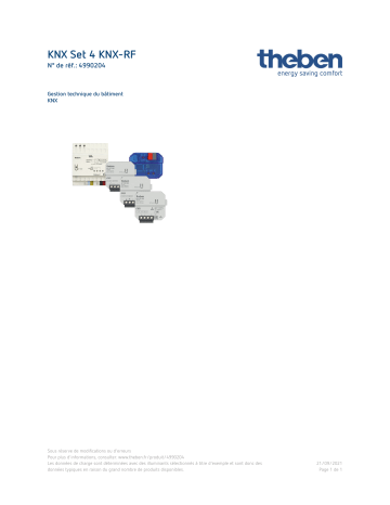 THEBEN KNX Set 4 KNX-RF Fiche technique | Fixfr