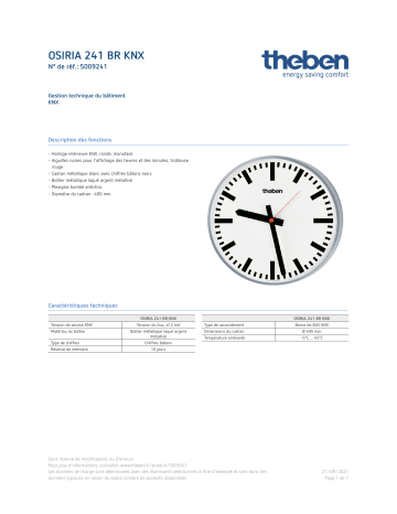 THEBEN OSIRIA 241 BR KNX Fiche technique | Fixfr