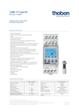 THEBEN LUNA 111 top3 EL Fiche technique