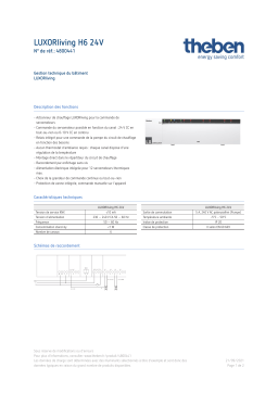 THEBEN LUXORliving H6 24V Fiche technique