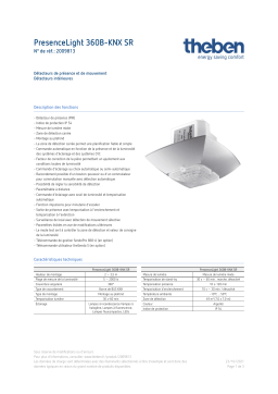 THEBEN PresenceLight 360B-KNX SR Fiche technique