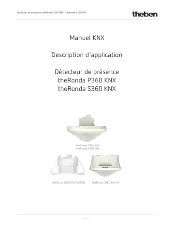 theRonda S360 KNX AP WH | theRonda P360 KNX UP GR | theRonda P360 KNX UP WH | theRonda S360 KNX AP GR | theRonda S360 KNX FLAT DE WH | theRonda S360 KNX FLAT DE GR | THEBEN theRonda S360 KNX UP WH Manuel utilisateur | Fixfr