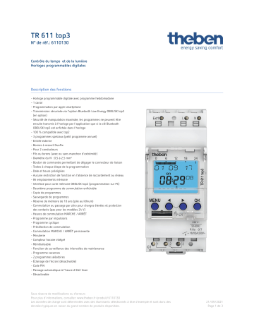 THEBEN TR 611 top3 Fiche technique | Fixfr