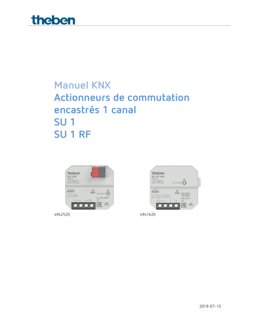 THEBEN SU 1 RF KNX Manuel utilisateur | Fixfr