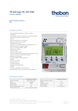 THEBEN TR 648 top2 RC-DCF KNX Fiche technique