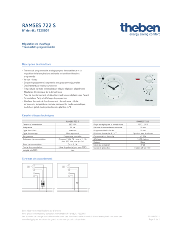 THEBEN RAMSES 722 S Fiche technique | Fixfr