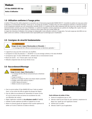 Flow temperature sensor RAMSES | THEBEN Plunge sensor RAMSES Mode d'emploi | Fixfr