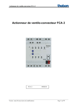 THEBEN FCA 2 KNX Manuel utilisateur