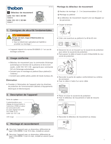 LUXA 103-101 C DE WH | THEBEN LUXA 103-100 C DE WH Mode d'emploi | Fixfr