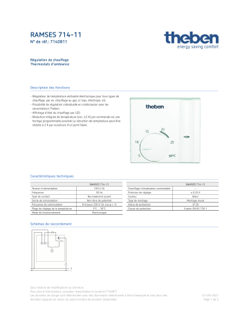 THEBEN RAMSES 714-11 Fiche technique | Fixfr