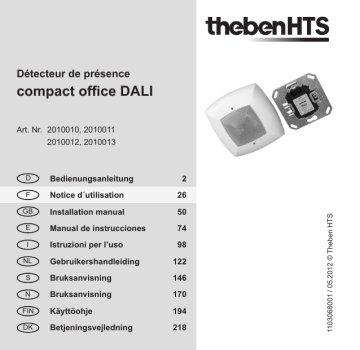 compact office DALI BK | compact office DALI SR | THEBEN compact office DALI WH Mode d'emploi | Fixfr