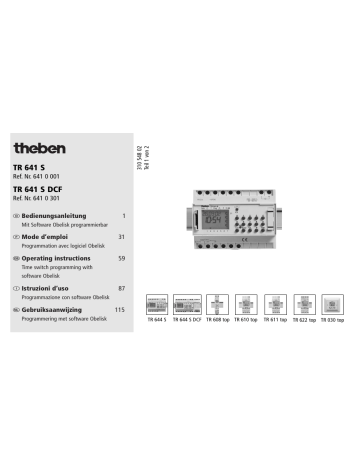 TR 641 S DCF | THEBEN TR 641 S 12V Mode d'emploi | Fixfr