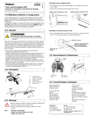 THEBEN Weather station basic KNX Mode d'emploi | Fixfr