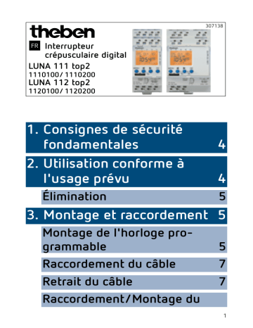 LUNA 112 TOP2 | LUNA 112 top2 EL | LUNA 111 top2 AL | LUNA 112 top2 AL | THEBEN LUNA 111 top2 EL Mode d'emploi | Fixfr