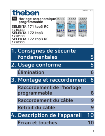 SELEKTA 171 top3 RC | SELEKTA 172 top3 RC | THEBEN SELEKTA 172 top3 Mode d'emploi | Fixfr