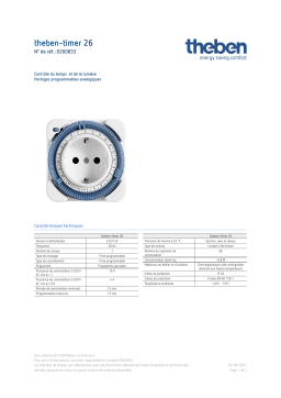 THEBEN timer 26 safety-plus Fiche technique