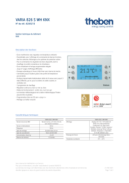 THEBEN VARIA 826 S WH KNX Fiche technique