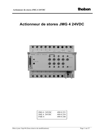 JMG 4 24V DC KNX | THEBEN JME 4 24V DC KNX Manuel utilisateur | Fixfr