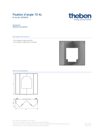 THEBEN Corner angle 10 AL Fiche technique | Fixfr