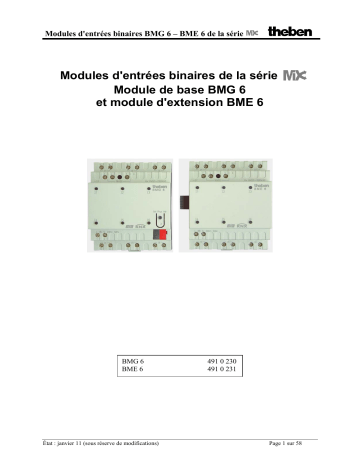 BMG 6 KNX | THEBEN BME 6 KNX Manuel utilisateur | Fixfr